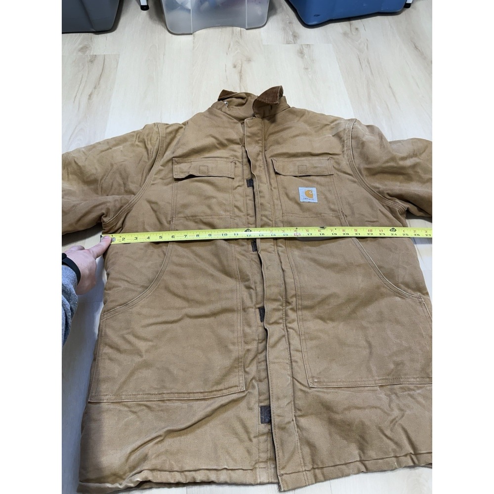 Carhartt Tan Quilted Chore Duck Barn Jacket Coat Men's Size XL - Picture 3 of 7